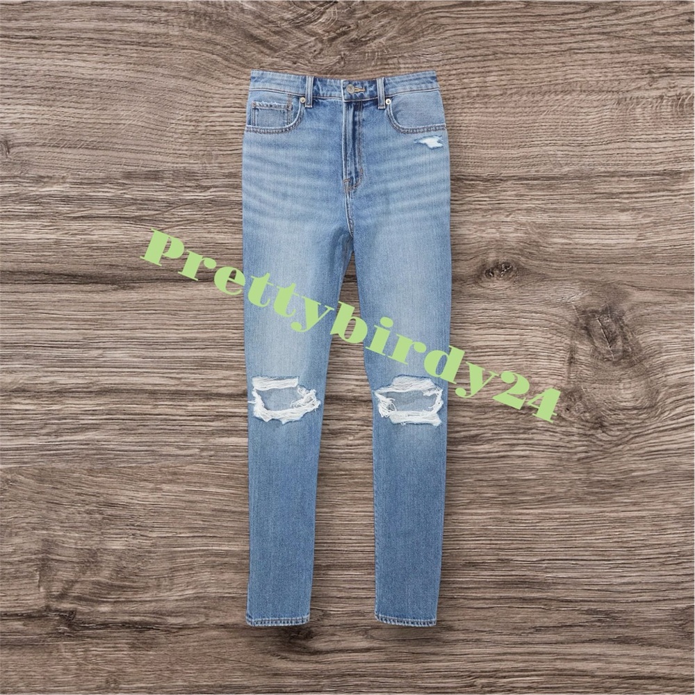 AEO Cool Classic Ripped Mom Jeans - Picture 2 of 11